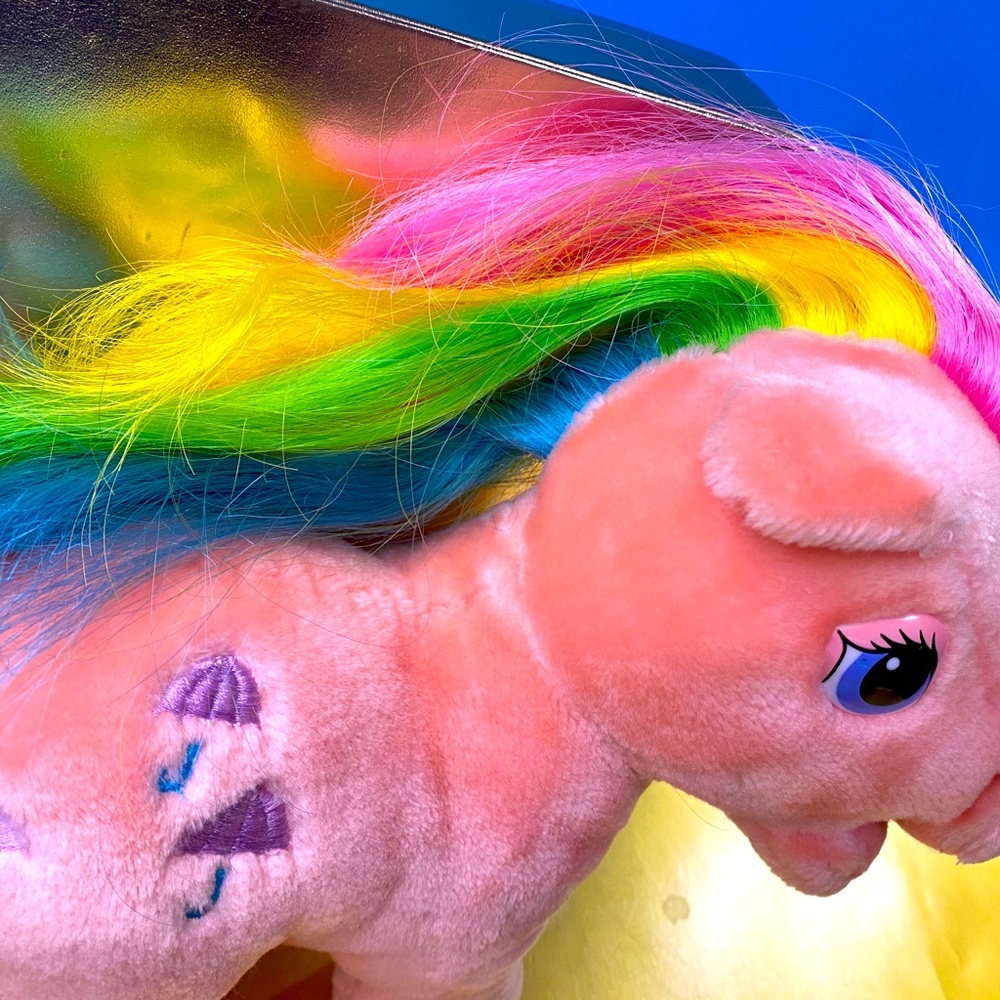 MY LITTLE PONY G1 VTG 1984 ORIGINAL HASBRO SOFTIES PARASOL RAINBOW PONY PLUSH - Picture 6 of 16